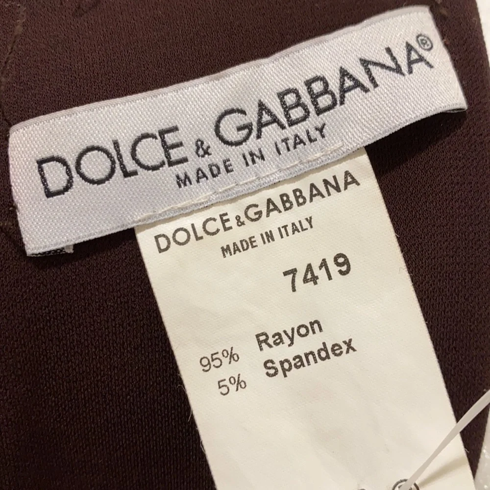 Dolce & Gabbana Dark Burgundy Halter Dress - Picture 3 of 6